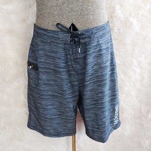 Bench Men's Black Grey Stripped Working Running Shorts XXL